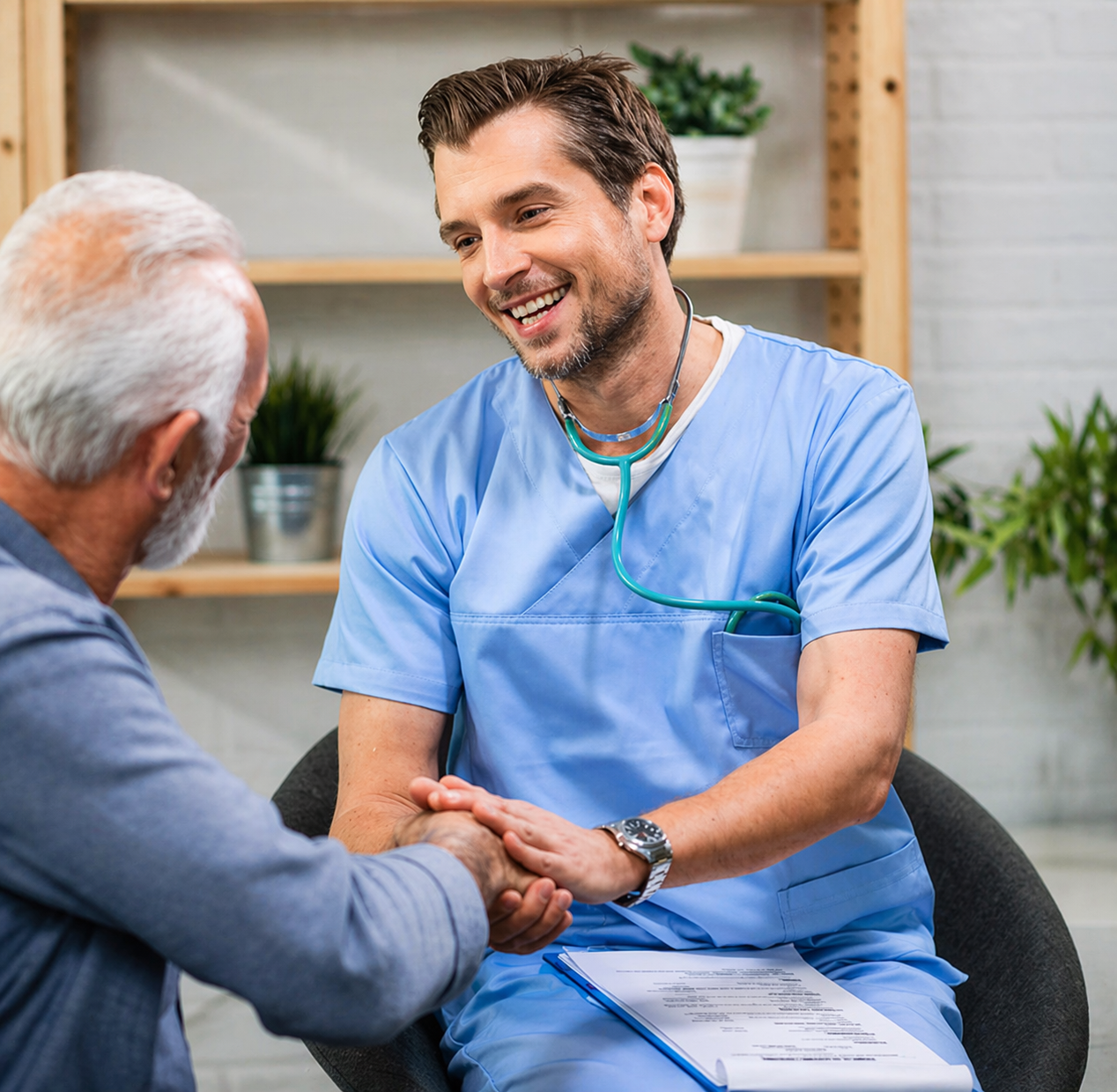 Doctor consulting patient